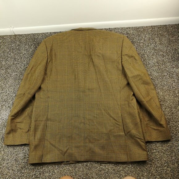Jack Victor x Saks Sport Coat 100% Italian Cashmere Houndstooth Checked 46R - Picture 9 of 14